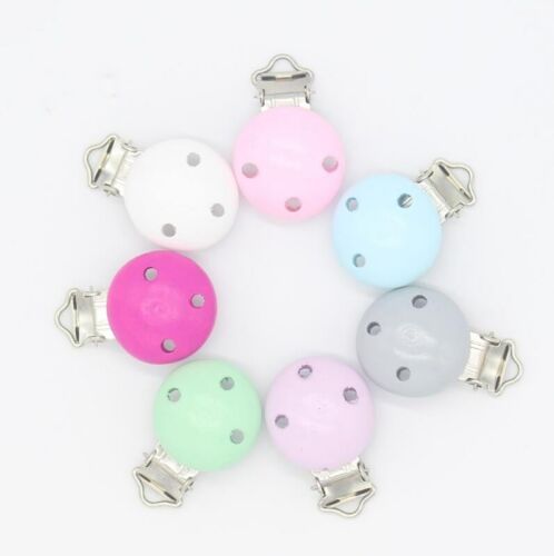 Baby Pacifier Clip Safety Wooden Teether Accessories Soother Clasps Holders
